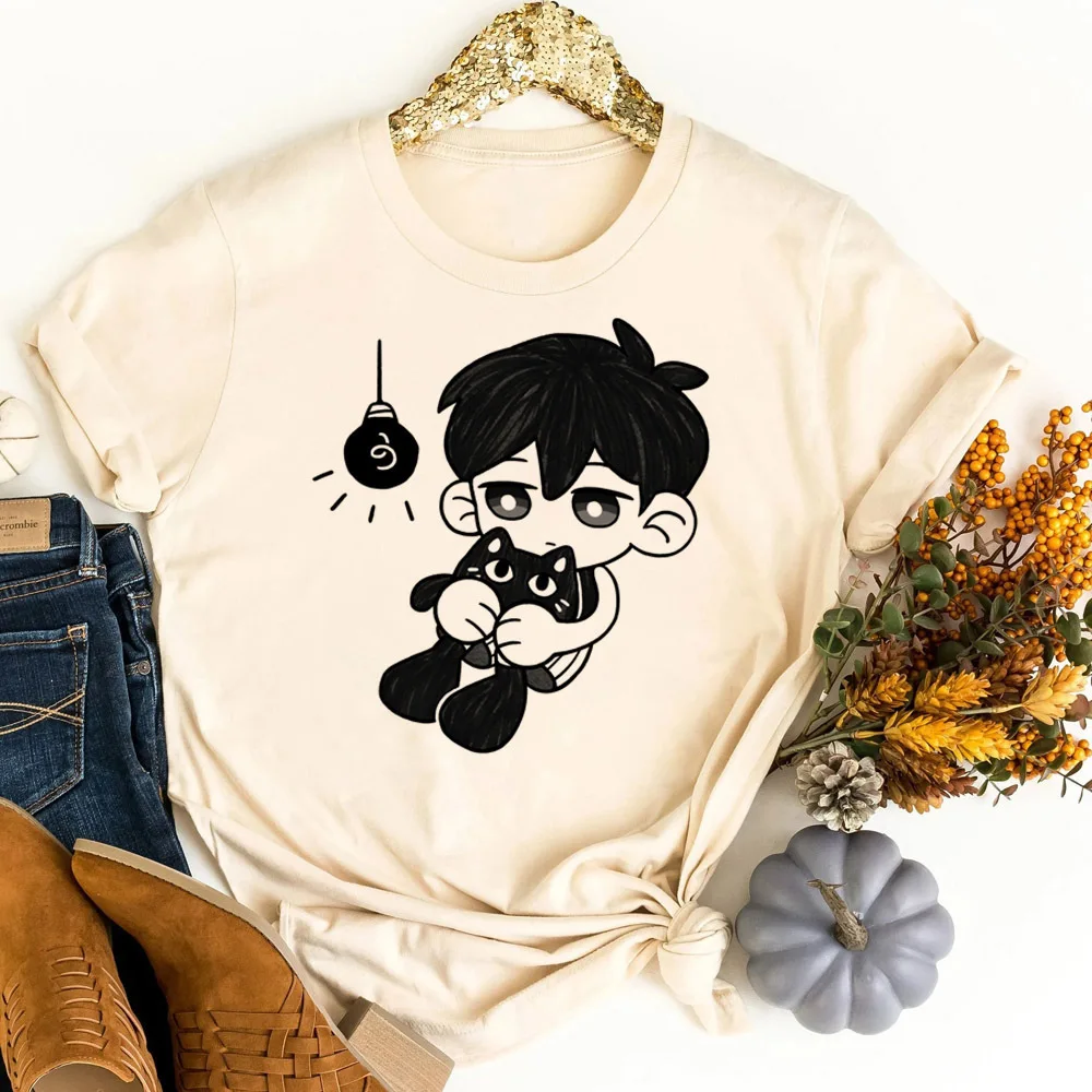 Omori top tees teen kawaii Psychedelic cheap Retro streetwear tshirt streetwear funny goth korean fashion