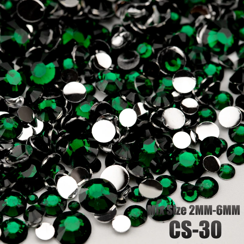VDD 30/100g Gemischte Größen 2-6mm Harz-Strass-Kristall-Flachsteine aus Kunststoff Großhandel DIY Nagelzubehör Kunsthandwerk Dekoration – Detail 34