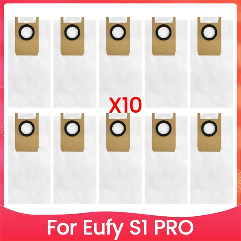 

ABMH-10PCS Dust Bag Kit For Eufy S1 Pro Robot Vacuum And Mop Accessories Replacement Advanced Filtration Technology