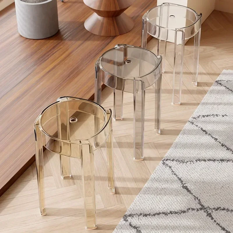 

y Акриловые комоды Обеденный табурет Дизайн Прозрачный Досуг Расслабляющий приставной столик Офис Кухня Sillas Para Comedor Мебель для гостиной Ro