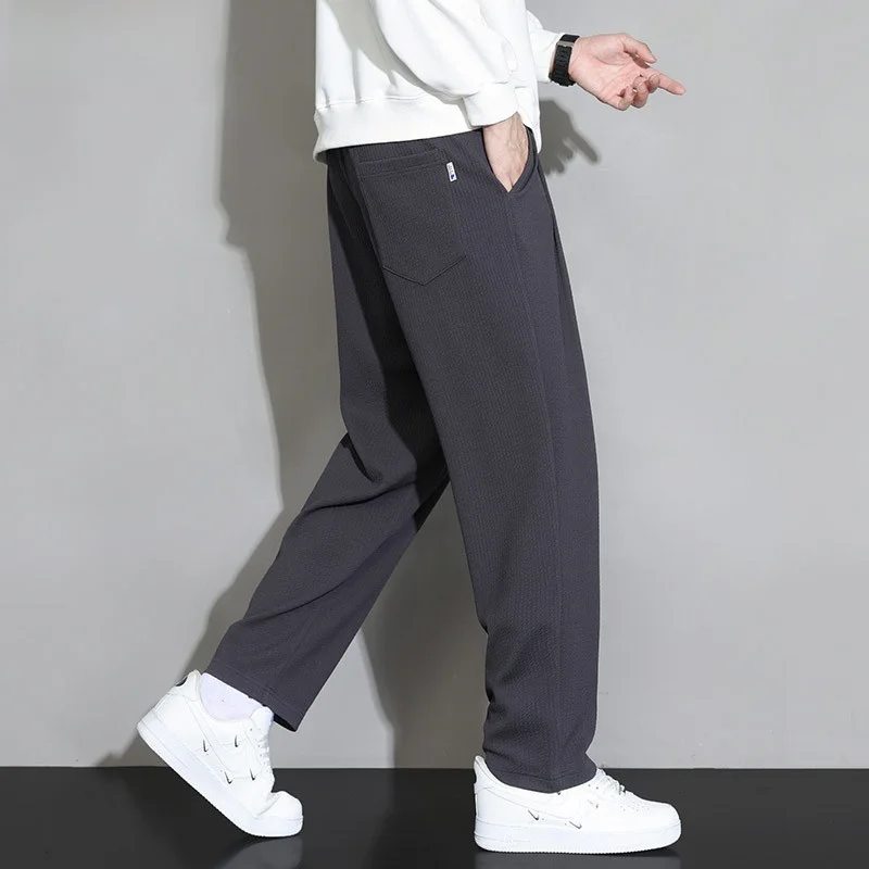 

Мужские повседневные брюки больших размеров, свободные брюки для бега, весенне-осенняя модная одежда больших размеров для полных мужчин и женщин