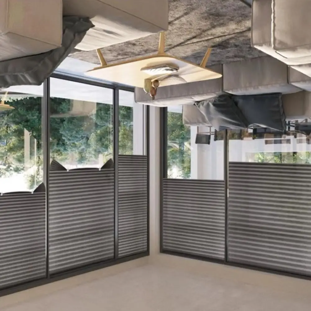 Self-adhesive Pleated Curtain Half Blackout Windows Blinds Privacy Light Control Curtain 2025 UV Protection No-drill Curtain