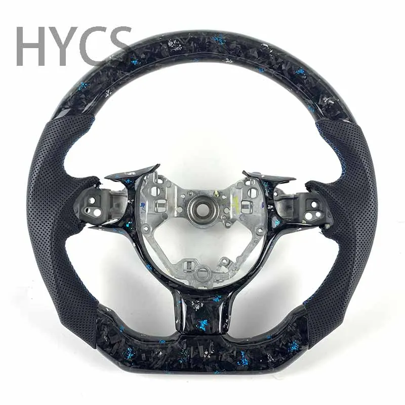 

Car Interior Blue Forged Carbon Fiber Steering Wheel for Toyota 86 Subaru BRZ Toyota GT86 Steering Wheel Without airbags