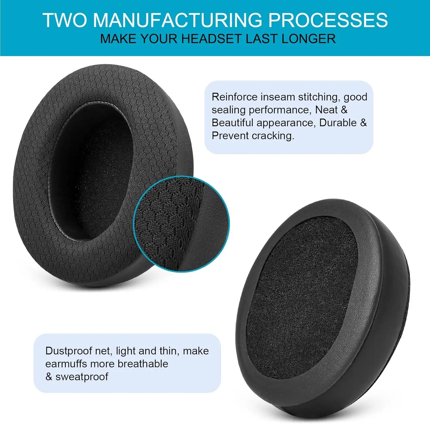 MDR 7506 Remplacement Oreillettes pour Sony MDR 7506, Maille Matériau EarSub Heart pour Sony MDR V6 / MDR V7 / MDR-CD900ST sauna téléphone