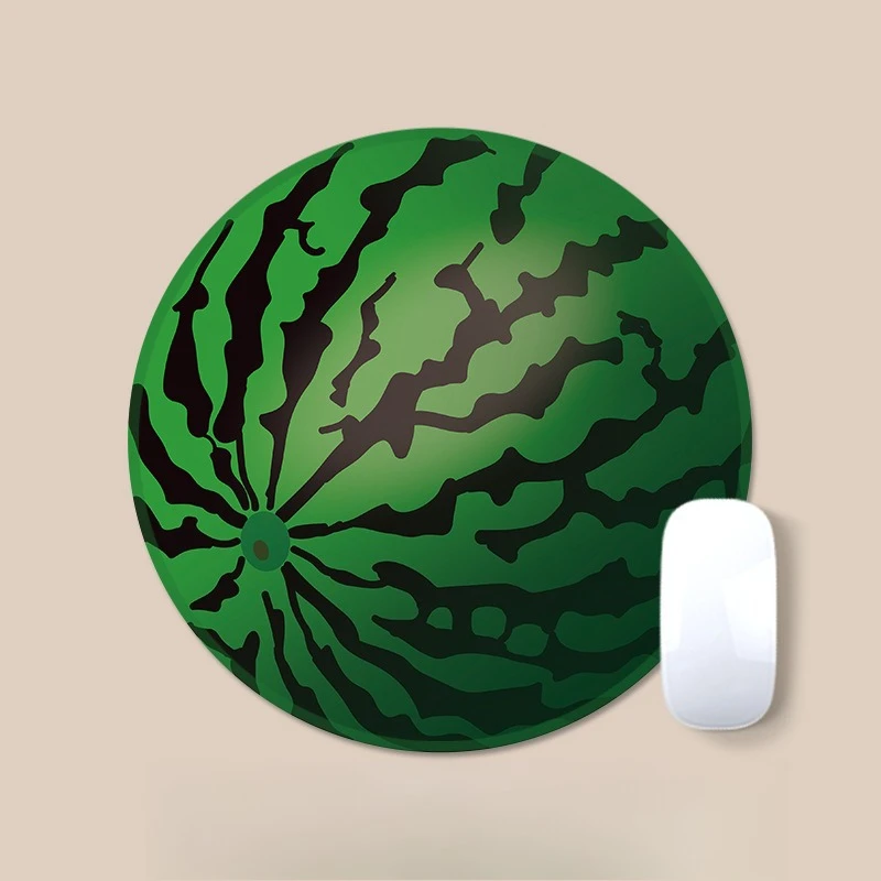 

Simulated fruit watermelon cartoon round mouse pad small cute creative computer office mousepads wear-resistant waterproof