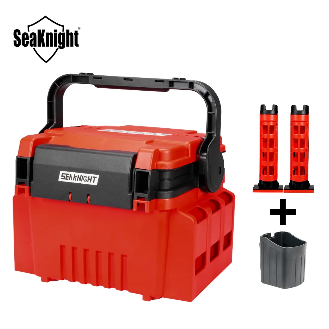 SeaKnight Hard Fishing Tools Red/Grey/Black 10L Multifunctional Storage Box  37cm*28cm*26cm