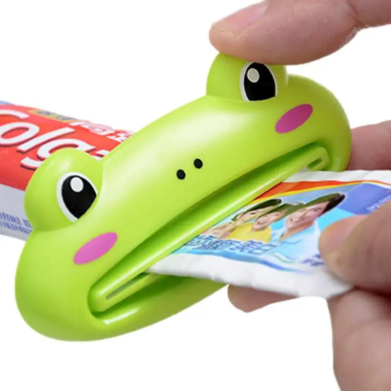 Cute Squeezer Cartoon Animal Frog Panda bear Multipurpose Extruder Lazy Cosmetics Facial Cleanser Manual Toothpaste Extruder