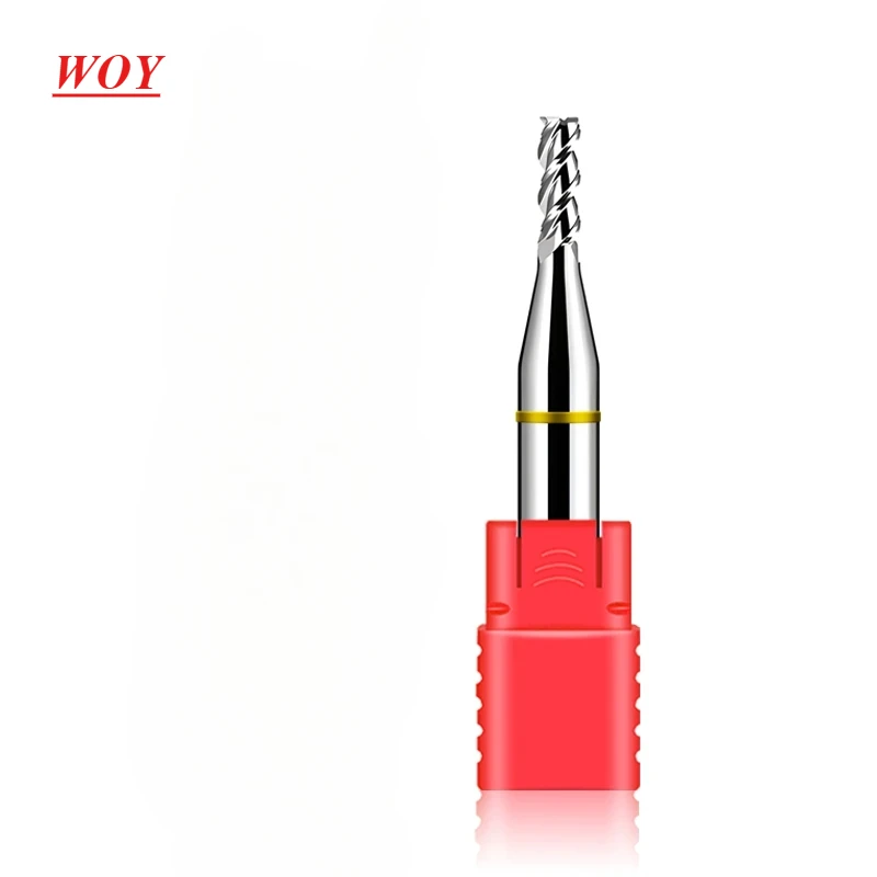 

WOY Colorful Ring HRC55 3-Flute Decimal Point For Aluminum Milling Cutter Tungsten Steel Carbide CNC Machining Endmills Tools