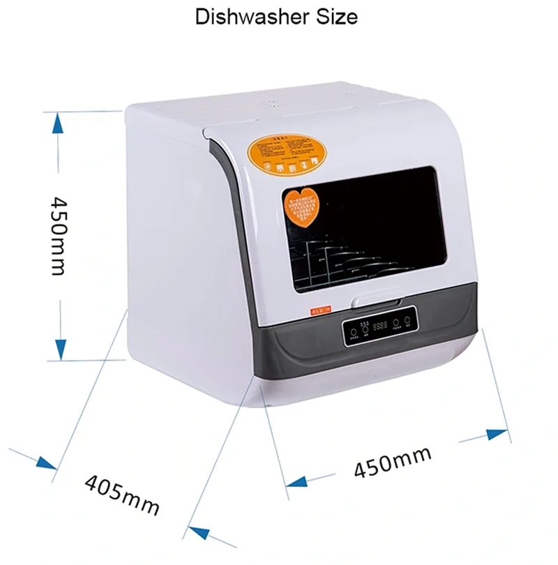 เครื่องล้างจานขนาดเล็กกระทัดรัดใช้ในครัวจานชามเครื่องซักผ้าสำหรับทารกแก้วล้างผลไม้8L ใช้ภายในบ้าน