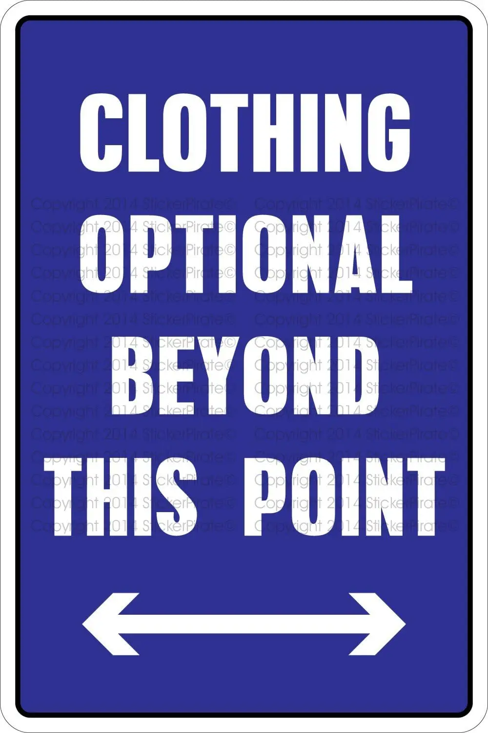 Y1,StickerPirate Clothing Optional Beyond This Point ; Metal Novelty Sign Aluminum NS 319-aluminum