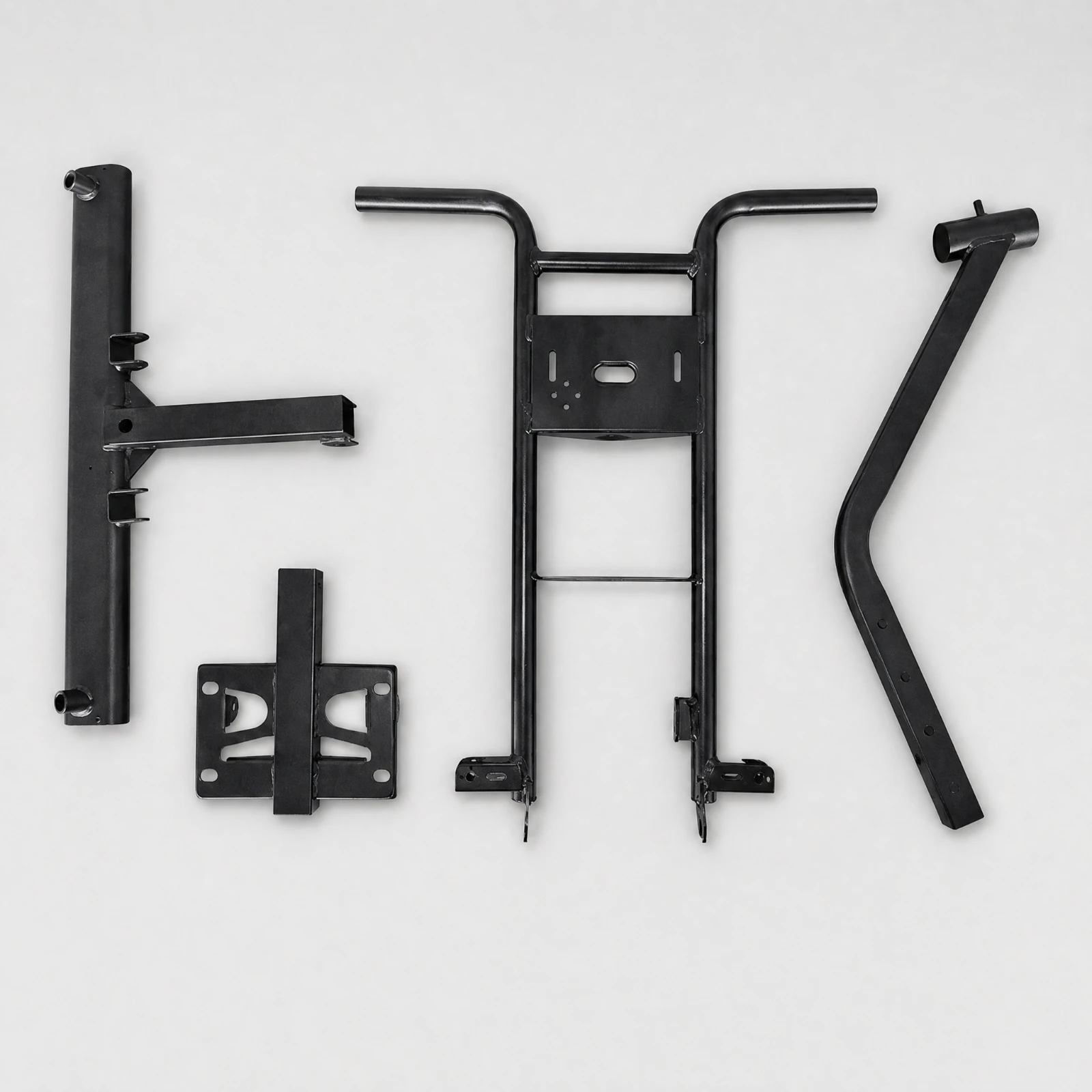 Cylindrical Metal Vehicle Frame with Mounting Plates DIY-Friendly Iron Drift Tricycle Frame Slim