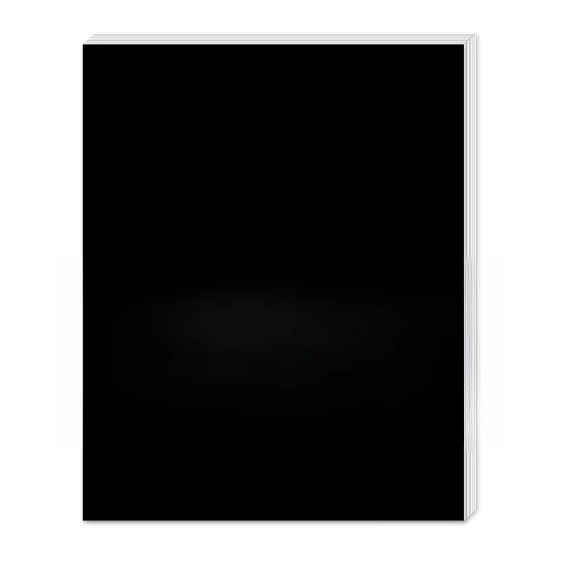 Black Cardstock Smooth Paper Stationery, 8.5