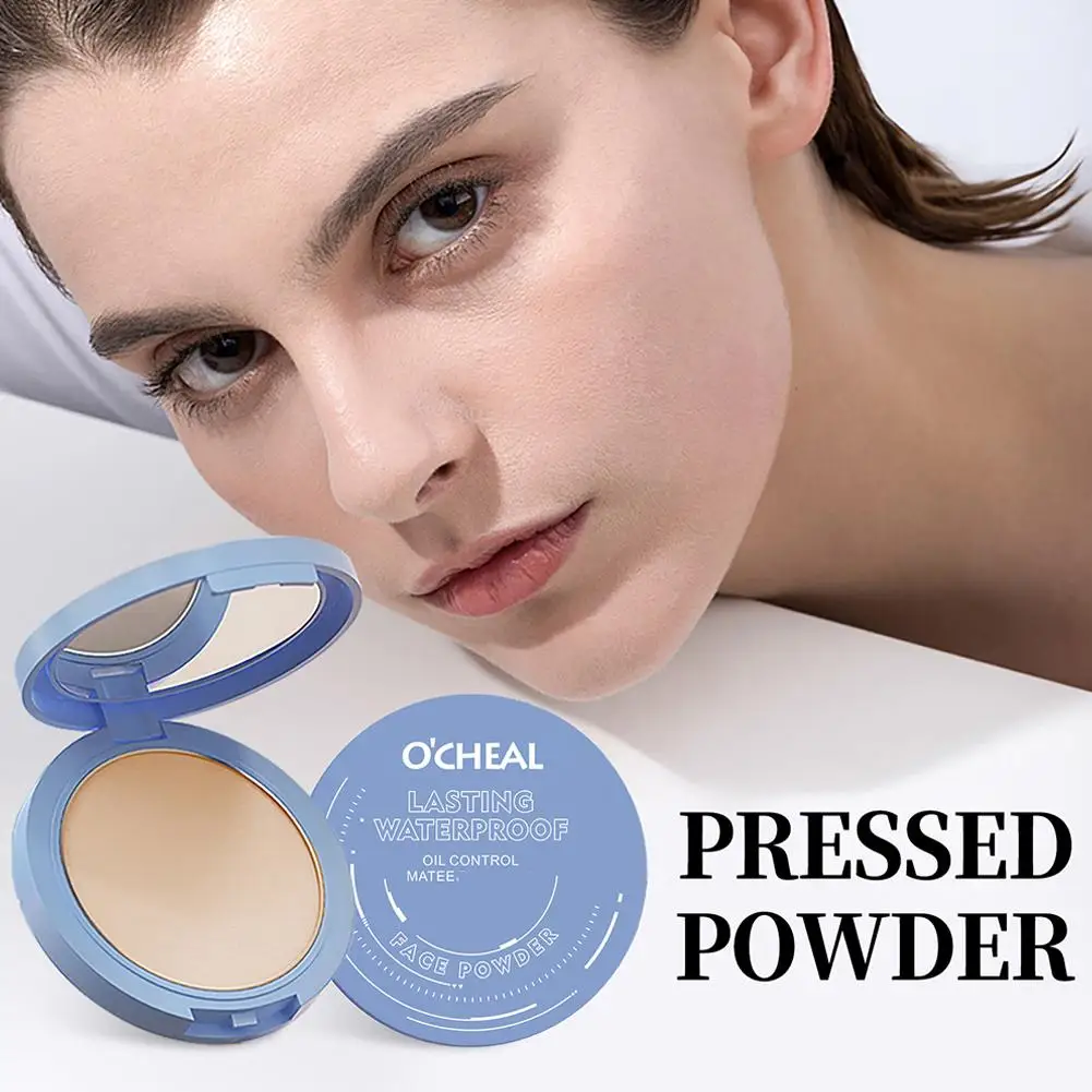 1pcs Face Setting Powder Full Coverage Cushion Pressed Powder คอนซีลเลอร์กันน้ําติดทนนานแต่งหน้าเครื่องสําอาง Make Up