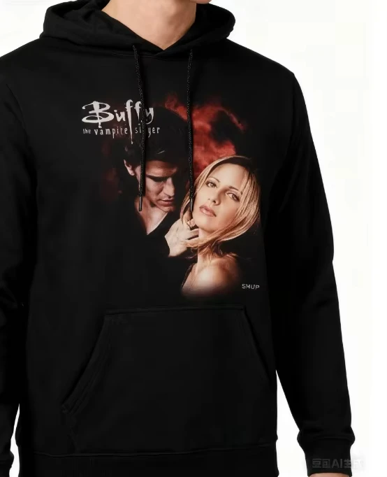 

New Gothic TV Show Print Sweatshirt,Buffy the Vampire Slayer Hoodie, 90s Cult Classic Top for Fans Winter.