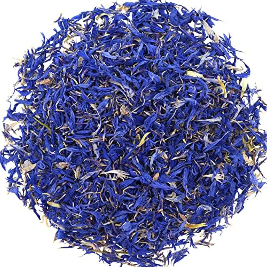 

Cornflower Petals, 100% Natural Centaurea Cyanus, Dried Plower Petals for Homemade Lattes, Tea Blends, Bath Salts, Wedding Conf