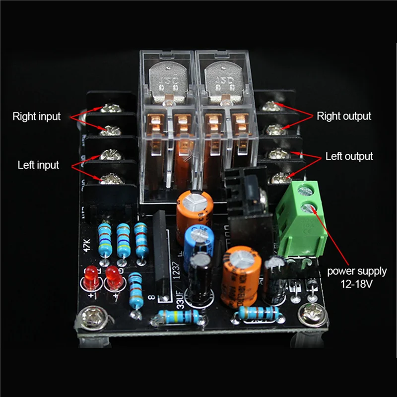 A99E-2X 12-18V UPC1237 Speaker Protection Board Loudspeaker Protection Board Assemble Module Boot Delay DC Monitor