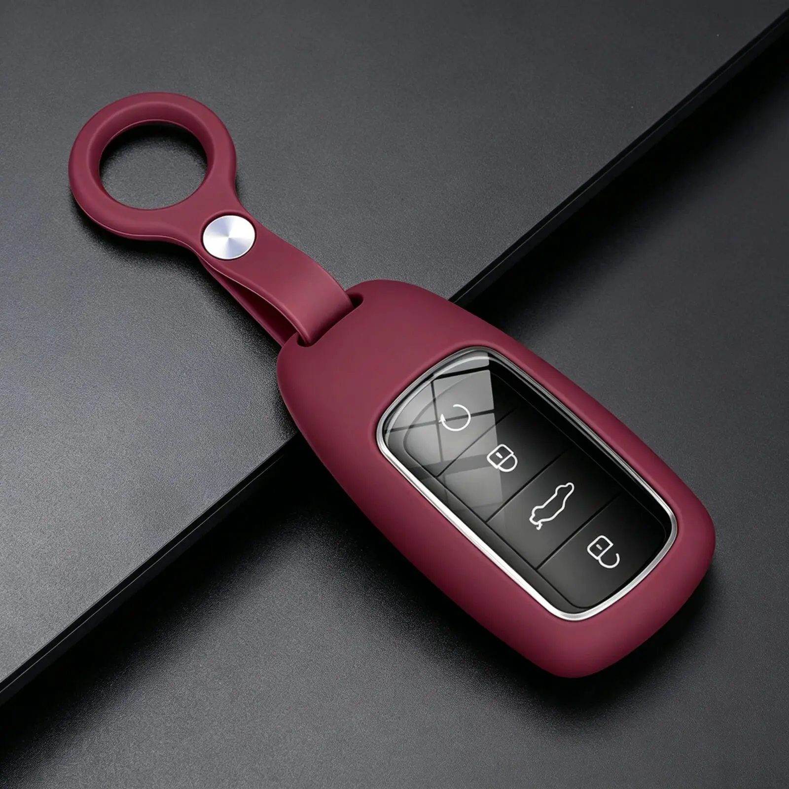 Seidig weiche Schlüsselhülle für Chery Tiggo 8 PLUS 8 Pro 7 Pro Arrizo 5 PLUS Omoda C5 5 Fx 7 Autoschlüsselhalter Schlüsselanhänger Zubehör. – Detail 1