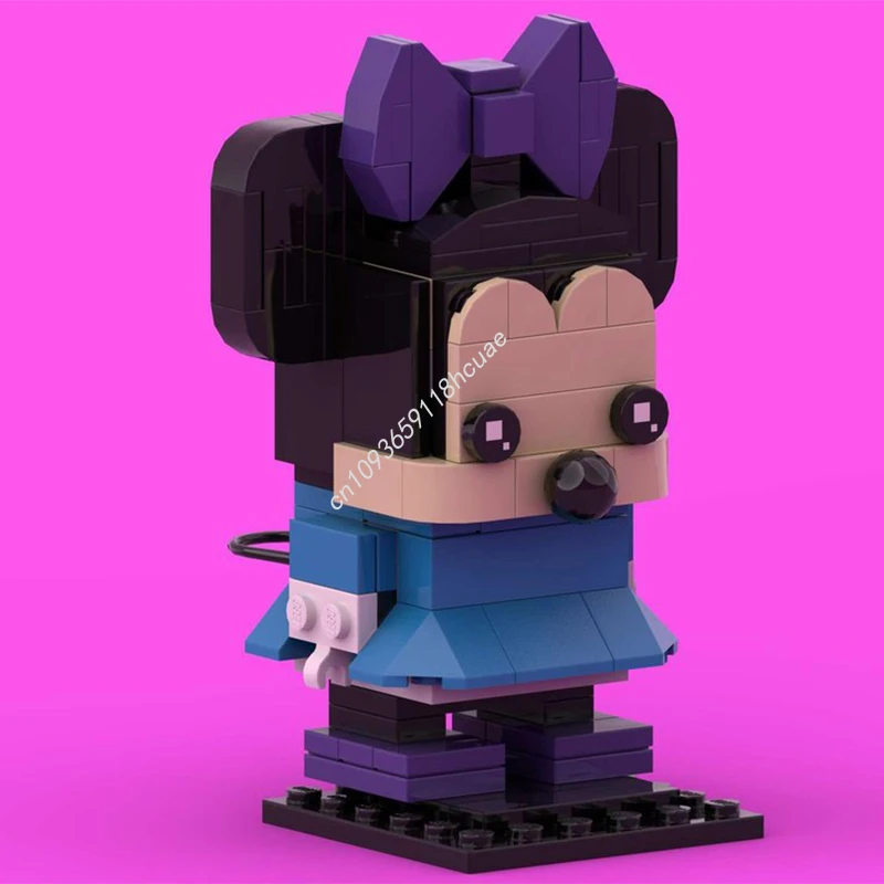 

143 шт. MOC розовые штаны мышь Brickheadz строительные блоки Рождественский подарок Премиум DIY подарок предназначенный для любителей хобби креативный