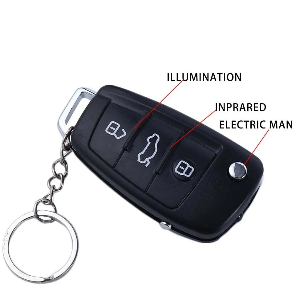 Black Electric Shock Car Key Prank Toy Keychain Practical Jokes Funny Trick Prank Toys For Children Kids Gift