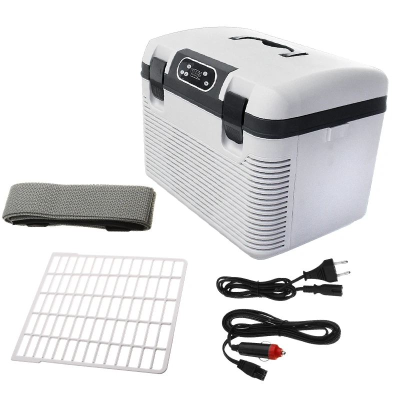 19L Car Home Mini Refrigerator Portable DC12-DC24V  220V Drink Freezer Cooler Outdoor Picnic Camping Food Cooling Warming Fridge