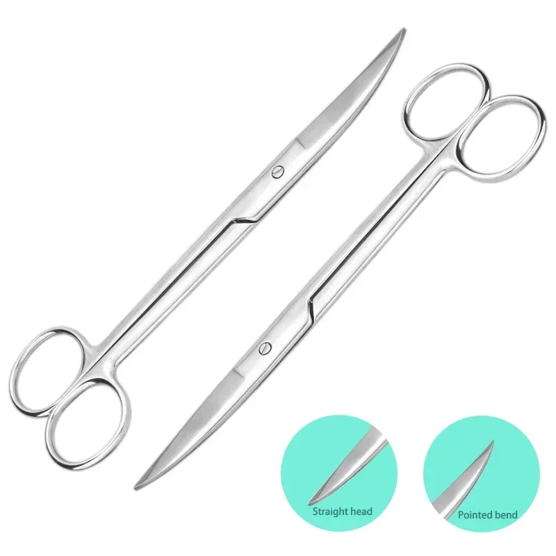 16cm Straight and Curved Stainless Steel Hemostatic Forceps Medical Dental Surgical Scissors Stainless Steel Pet Fishing Forceps