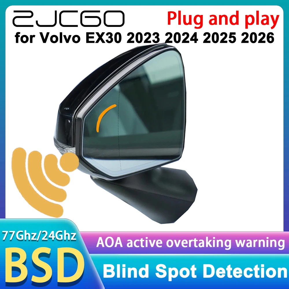 

for Volvo EX30 2023 2024 2025 2026 Blind Spot Monitoring Detection Warning BSM BSD BSW System 77GHz Radar Detector Plug & Play