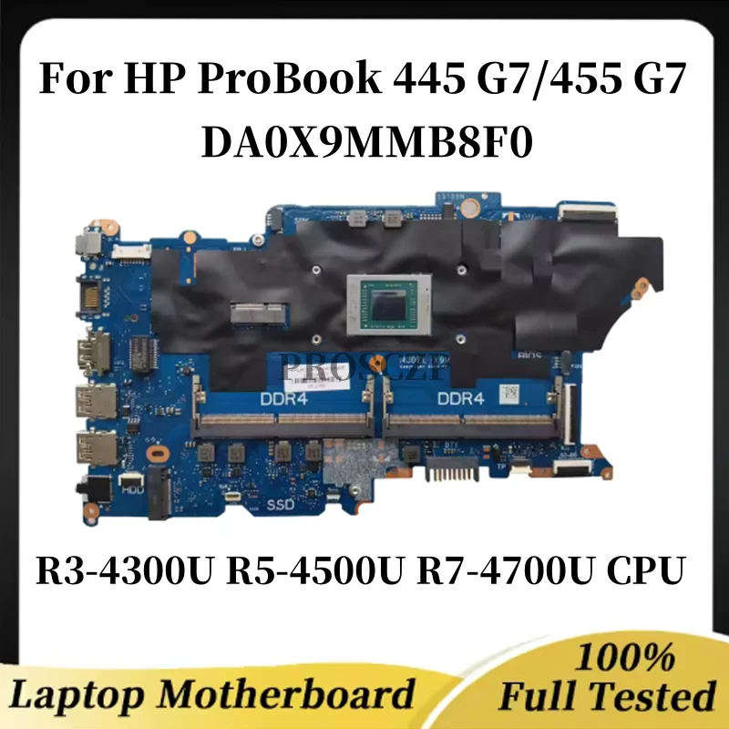 

For HP ProBook 445 G7/455 G7 Laptop Motherboard DA0X9MMB8F0 With R3 R5 R7 CPU DDR4 100% Test Work