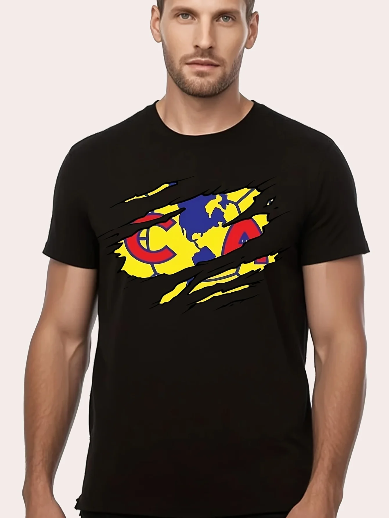 [تي شيرت Club America] تي شيرت قطني أسود من Club America