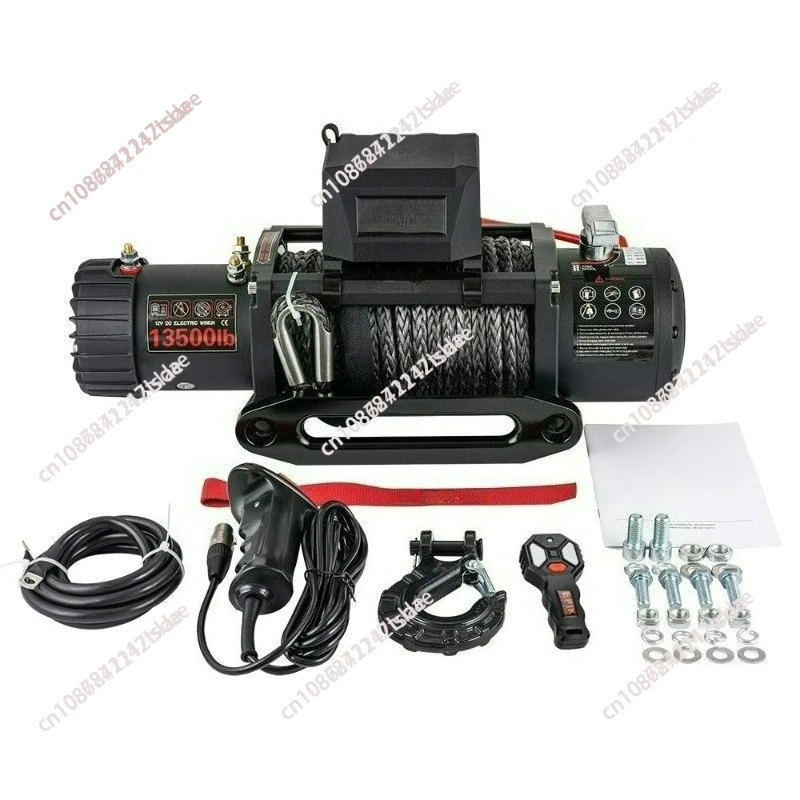 

13500 pounds car electric winch steel wire nylon rope optional car winch small crane