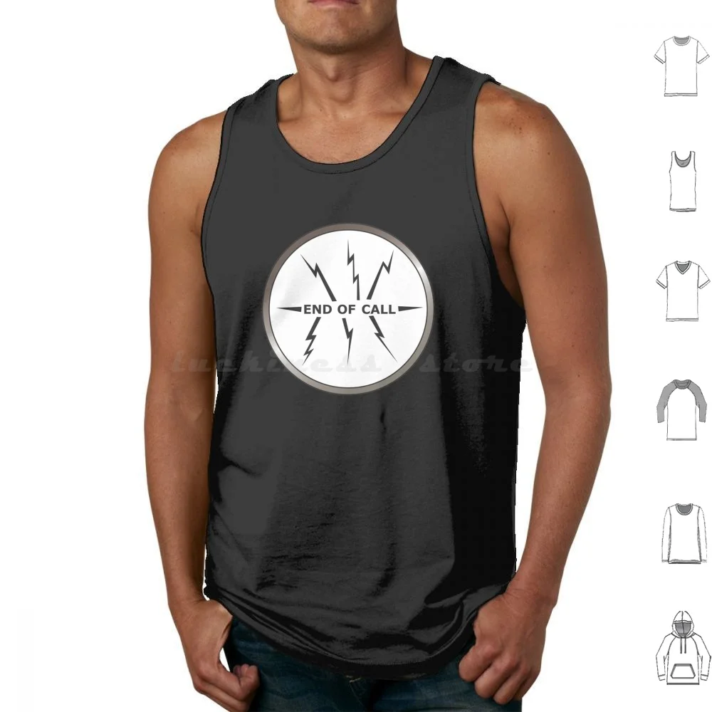 Videoteléfono 'end Call' Pantalla de camisetas sin mangas Chaleco sin mangas Captainscarlet Anderson _ Ufo Ufo Captain Scarlet Century 21