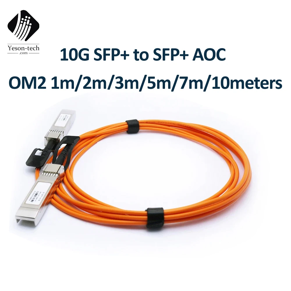 Yeson 10G SFP+ to SFP+AOC OM2 3M/5M/7M LSZH Active Optical SFP Cable(AOC) for Cisco,MikroTik,Ubiquiti...Etc Switch Fiber Optic