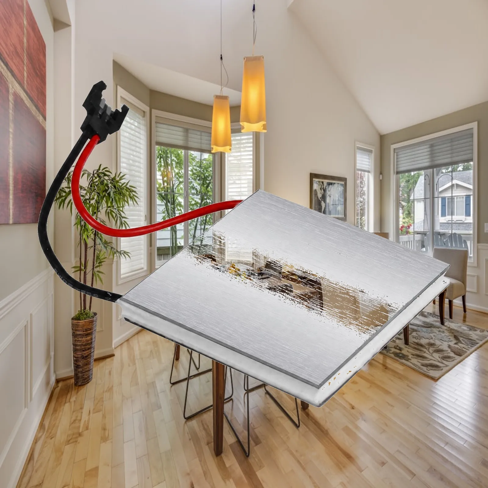 Wired Fireplace Fan Replacement Component Exact Fit Fireplace Fan Component with Black Connector Spare Parts Convenient