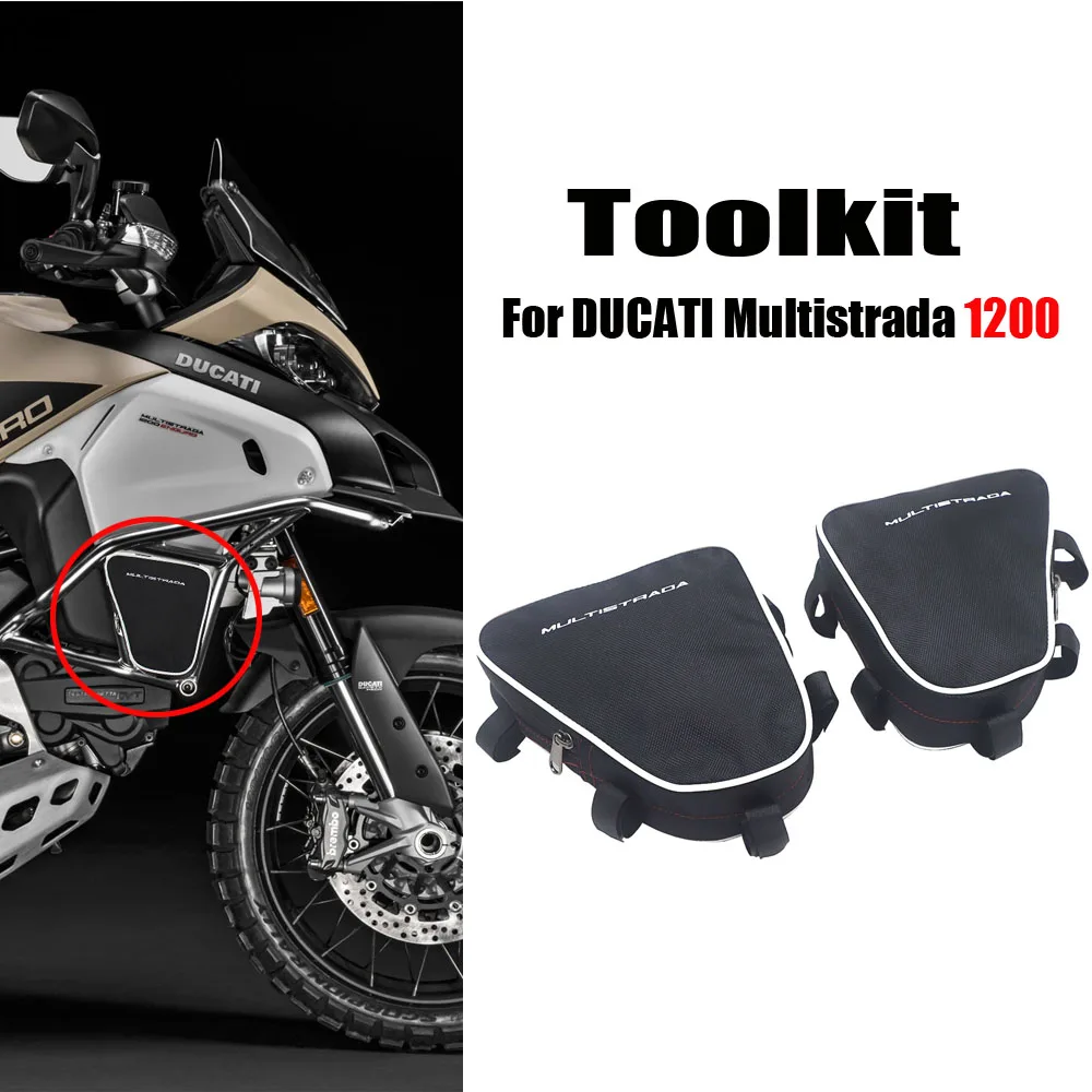 Motorcycle Waterproof Repair Tool Placement Bag Frame Crash Bar Package Toolbox Bags For DUCATI Multistrada 1200