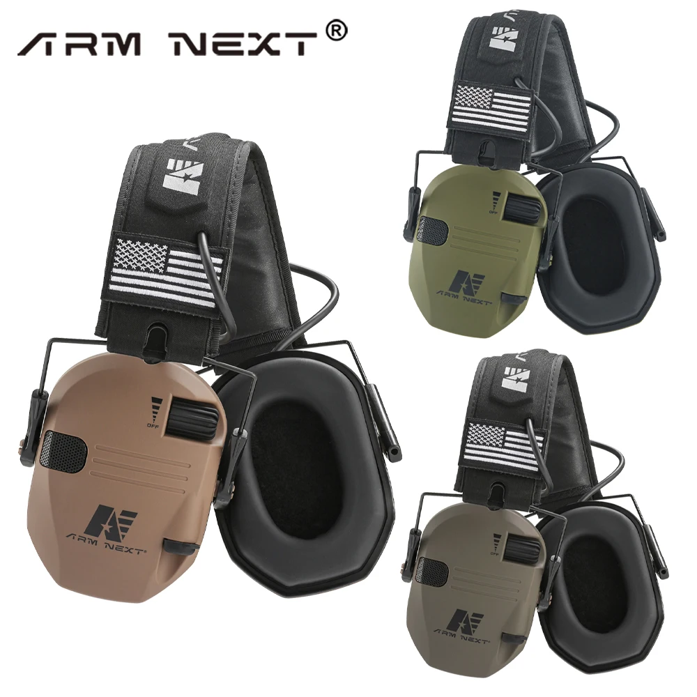 ARM NEXT Electronic Headphones for Shooting Anti-noise Hearing Protection Protector Hunting Noise Reduction Earmuffs NRR23db