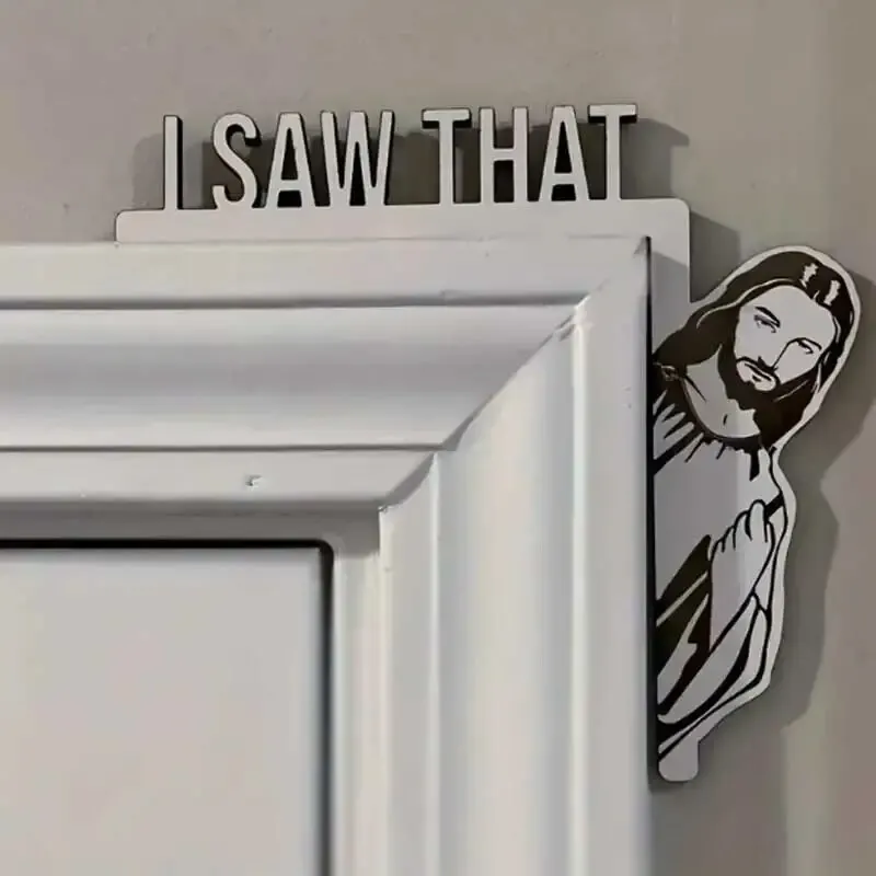 Jesus Door Frame Decoration Ornament, Creative Door Corner Decoration, Scene Decoration, Room Decoration, Home Decoration