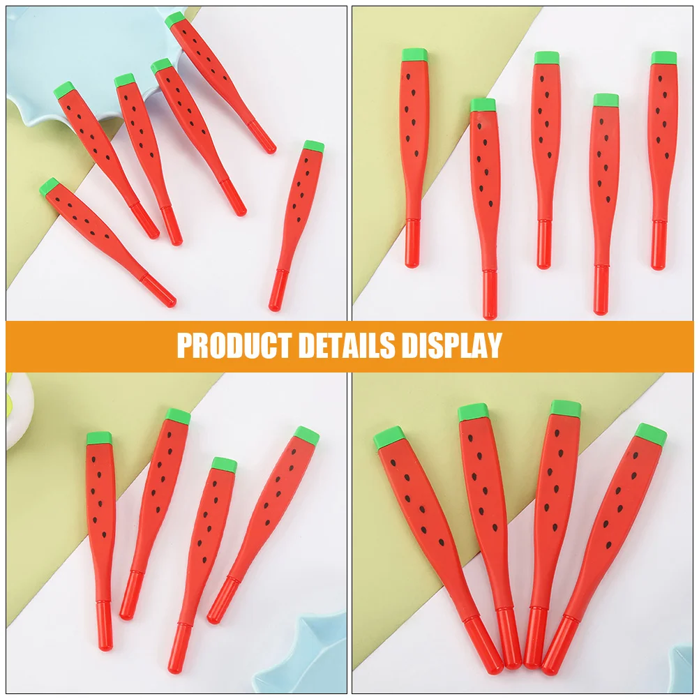 

BUTIFULSIC 12Pcs Watermelon Gel Pens Fine Point Cute Cool Silly Rubber Red Luau Party Favors for Kids