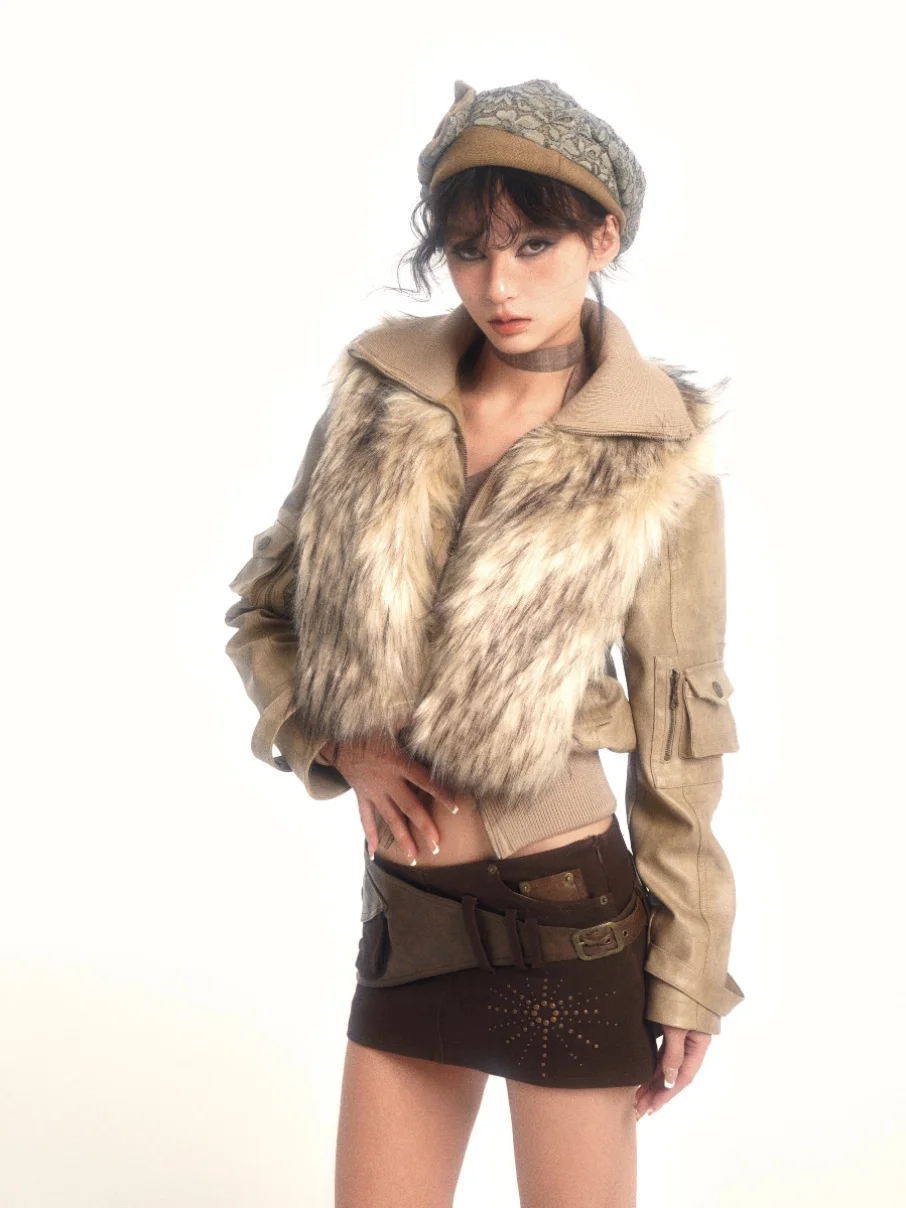 Pelle sintetica staccabile Jaet da donna Faionable antivento ecologico mercato di uccelli e fiori Sle design originale in pelle PU