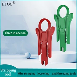 HTOC-pelacables tres en uno, herramienta de prensado de cables sueltos, adecuada para Cable de red RJ11 RJ45, línea telefónica, engarzadora UTP