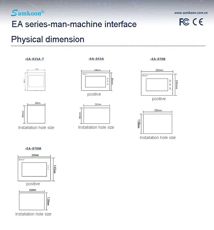 Samkoon SK-057FE Pannello di controllo PLC touch screen da 5,7 pollici Automazione industriale HMI con prezzo all'ingrosso competitivo