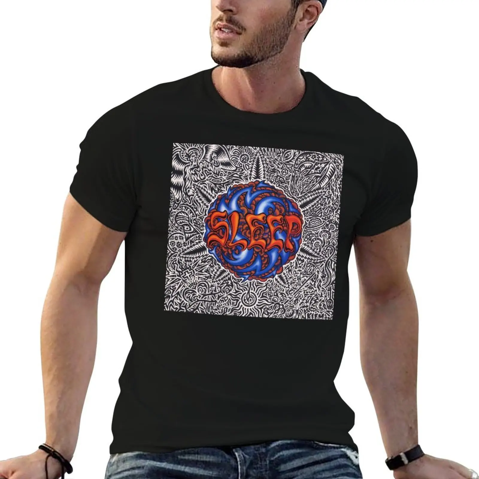 

bunderan sleep blue T-Shirt t shirts for man pack cotton funny t shirts man T-Shirt