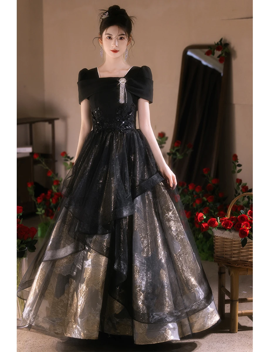 

Ele Princ Sle Evening Gown for Women Faionable Lightweight Ball Dr Adult Ceremony Host Luxury Sensation