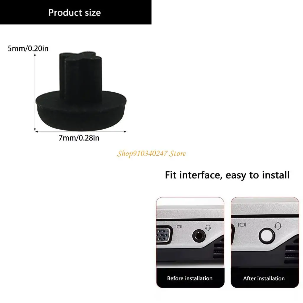 

Q22A 3.5mm Port Seal Guard Universals Silicone AntiDust Plugs For Electronic Devices Audios Interfaces