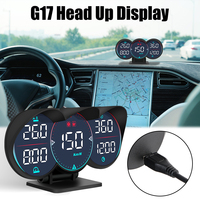 Car Head Up Display G17 HUD 3 Screen On Board Computer Digital Clock GPS Odometer Alarm Speed Test Meter Y03 Speedometer Only