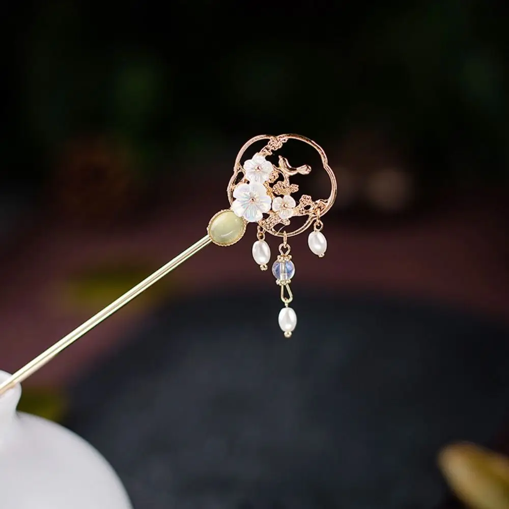 

Elegant Flower Exquisite Hanfu Decoration Ancient Hair Stick Headdress Women Tassel Hair Stick Chinese Style Hair Fork