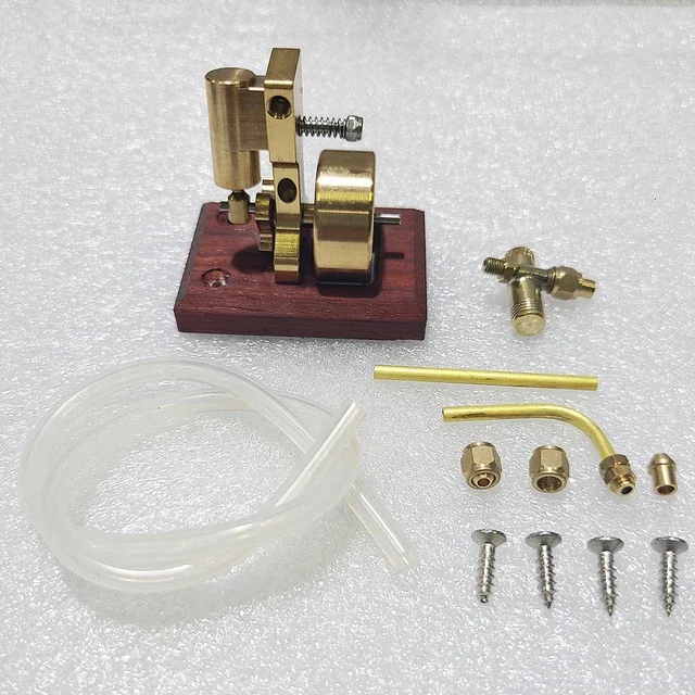 KACIO Mini Single Cylinder Swing Steam Engine Model Small Brass Steam Engine Kit Physics Science Experiment Model Toy