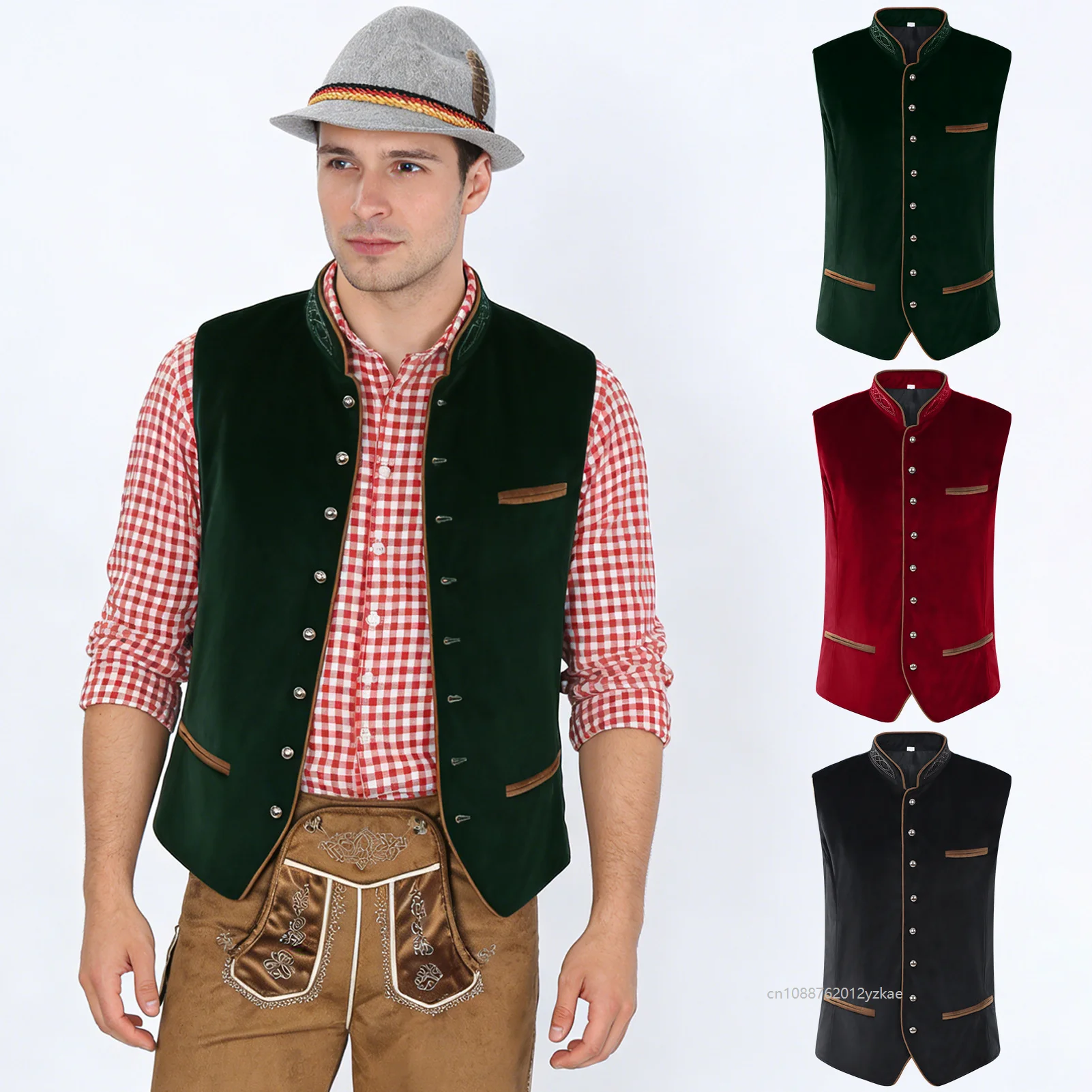 

Medieval Steampunk Man Vest Fashionable Gentleman Casual Single Breasted Vest Stage Costume Mens Windbreaker Coat Adult 2026