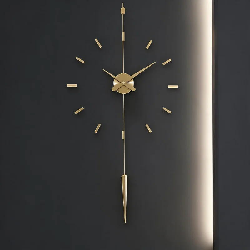 Spanish Large Wall Clocks Modern Minimalist Wall Clocks Luxury Creative Freely‑arranged Markers Clock Living Room Decoration