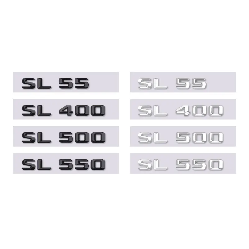 SL55 SL400 SL500 SL550 letter car stickers for Mercedes Benz SL class refit SL series new old style rear trunk logo tail labels