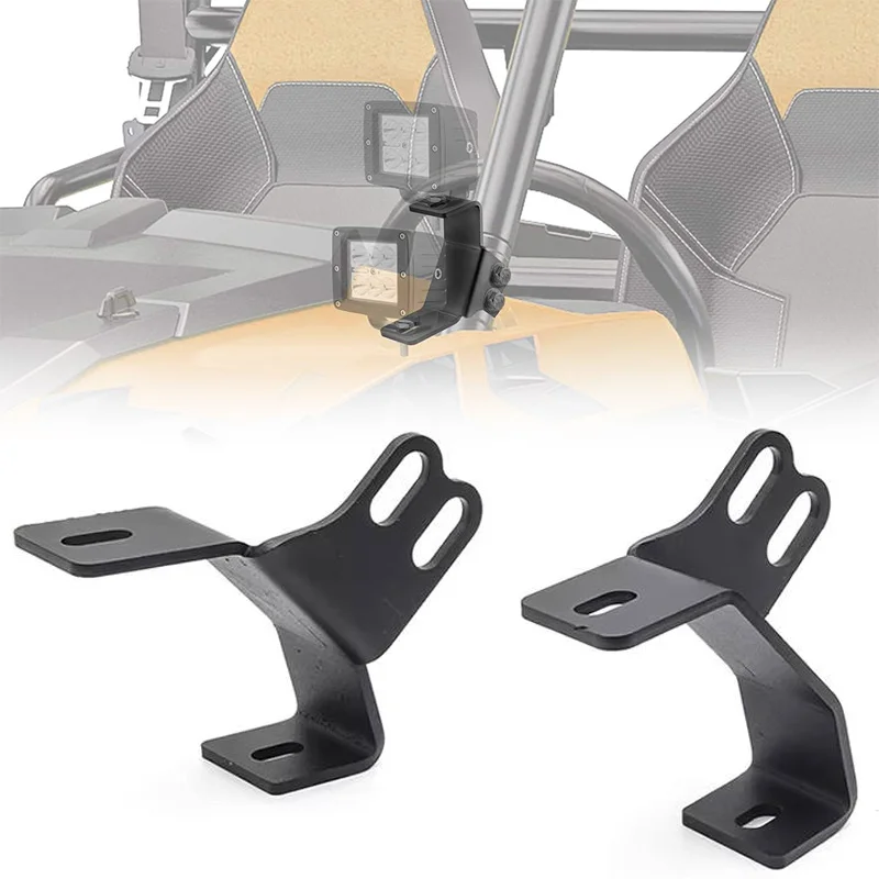 Mounting Bracket UTV Windshield Side Pillar Roll Led Work Light Fog Lamp Holder for Polaris RZR XP 1000 900 800 2014-2022