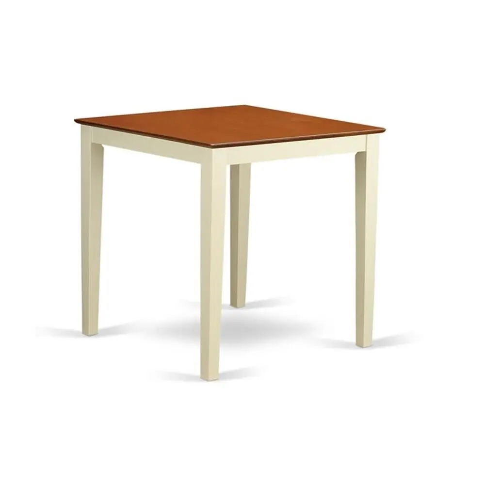Square Dining Table & 4 Chairs 5 Piece Kitchen Counter Set 36x36 Inch Buttermilk & Cherry, Customized
